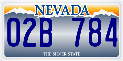 NV license plate 02B784