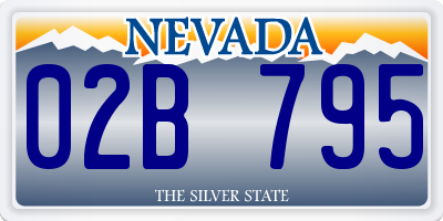 NV license plate 02B795