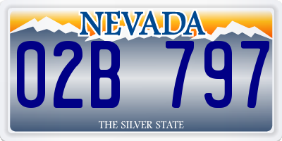 NV license plate 02B797