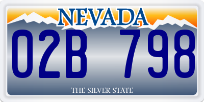 NV license plate 02B798