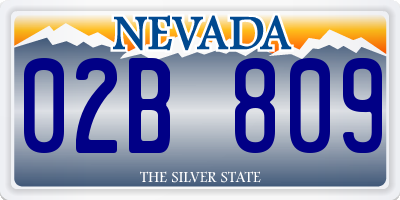 NV license plate 02B809