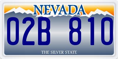 NV license plate 02B810