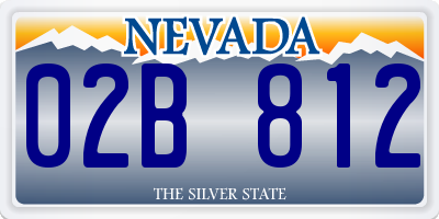 NV license plate 02B812