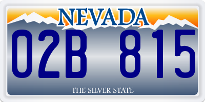 NV license plate 02B815