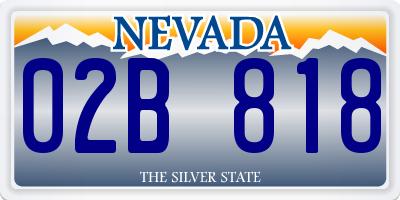 NV license plate 02B818