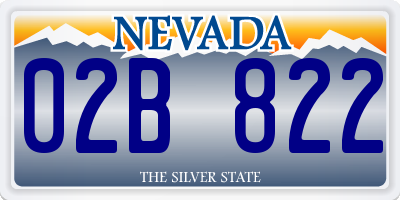 NV license plate 02B822