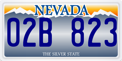 NV license plate 02B823