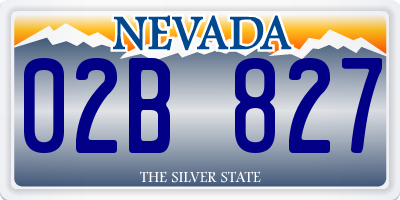 NV license plate 02B827