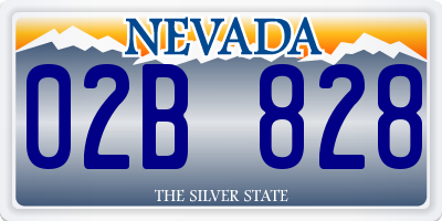 NV license plate 02B828