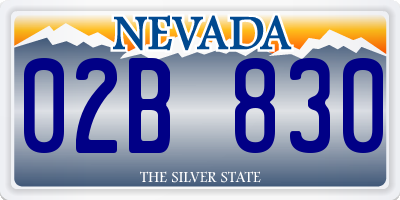 NV license plate 02B830