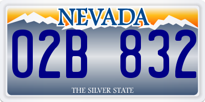 NV license plate 02B832