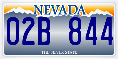 NV license plate 02B844