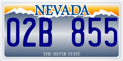 NV license plate 02B855