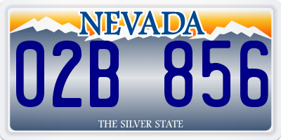NV license plate 02B856