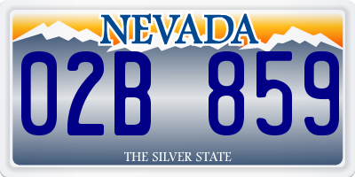 NV license plate 02B859