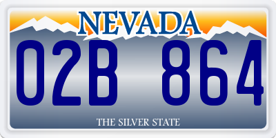 NV license plate 02B864