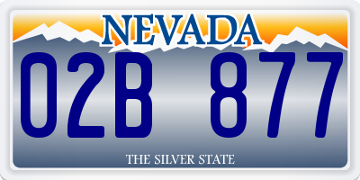 NV license plate 02B877