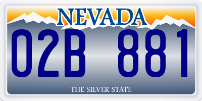 NV license plate 02B881