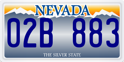 NV license plate 02B883