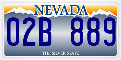 NV license plate 02B889