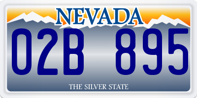 NV license plate 02B895