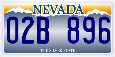 NV license plate 02B896