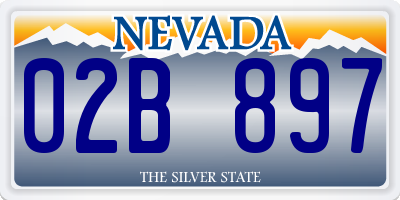NV license plate 02B897