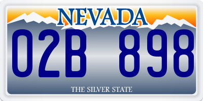 NV license plate 02B898