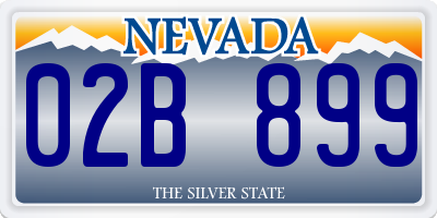 NV license plate 02B899