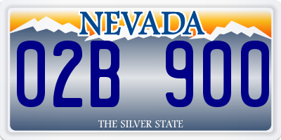 NV license plate 02B900