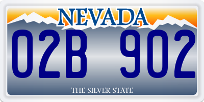 NV license plate 02B902