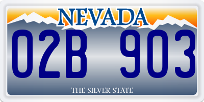 NV license plate 02B903