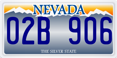 NV license plate 02B906