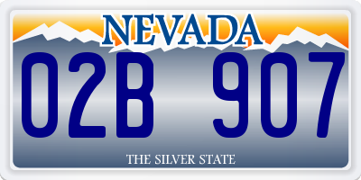 NV license plate 02B907