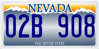 NV license plate 02B908