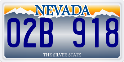 NV license plate 02B918