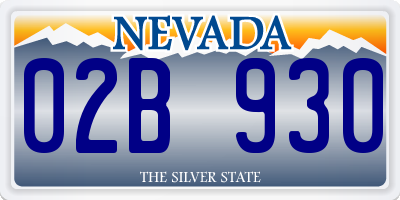 NV license plate 02B930