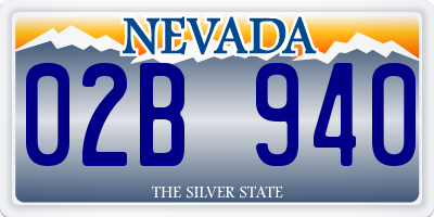 NV license plate 02B940