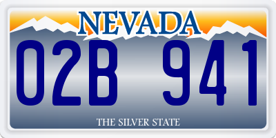 NV license plate 02B941