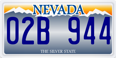 NV license plate 02B944