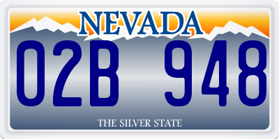 NV license plate 02B948