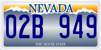 NV license plate 02B949
