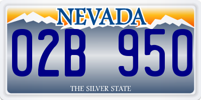 NV license plate 02B950