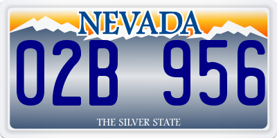 NV license plate 02B956