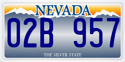 NV license plate 02B957