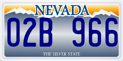 NV license plate 02B966