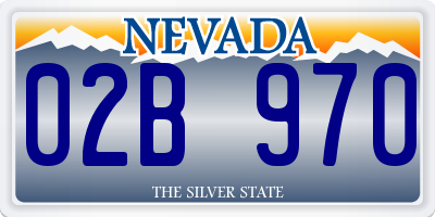 NV license plate 02B970