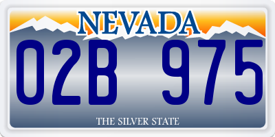 NV license plate 02B975
