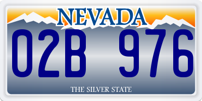 NV license plate 02B976