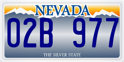 NV license plate 02B977